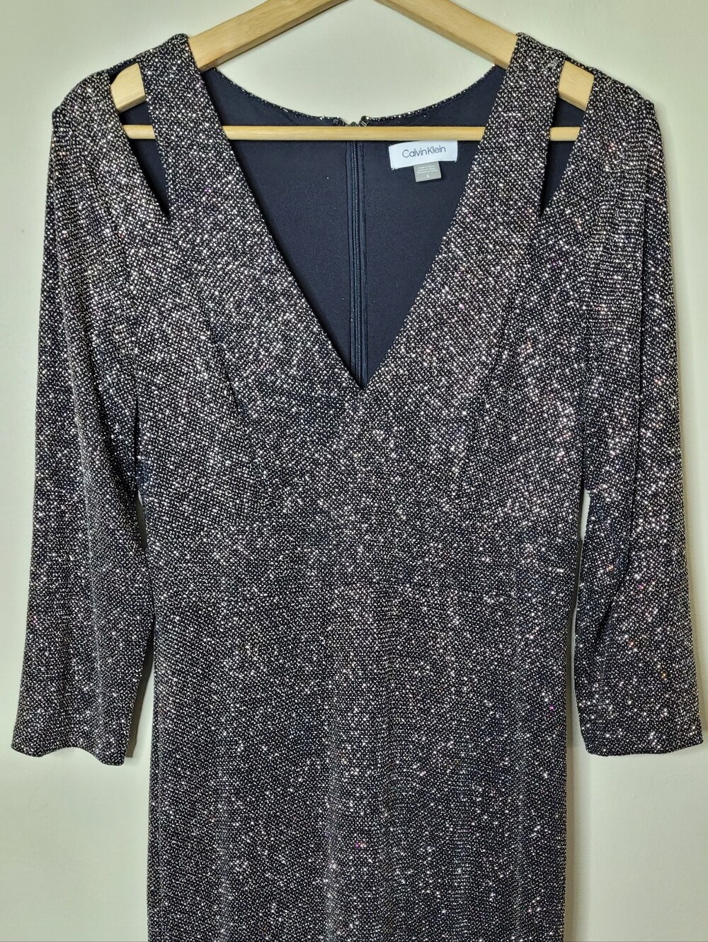 Calvin Klein Formal Shimmer Evening Dress Size 6 - Picture 3 of 12